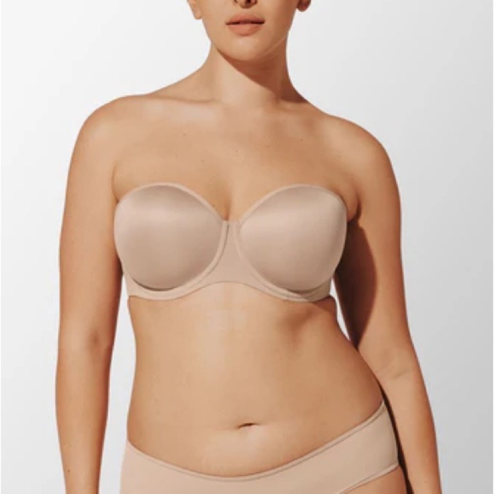 Thirdlove 24/7 Classic Strapless Bra Women's Size 44e Nude